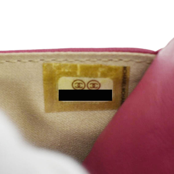 CHANEL Camellia Wallet On Chain Leather Crossbody Bag Fuchsia