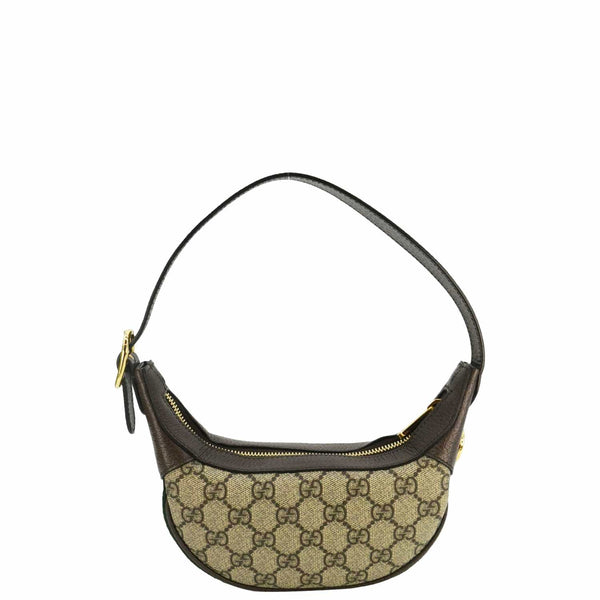 GUCCI Ophidia Mini GG Supreme Canvas Hobo Bag Beige 658551