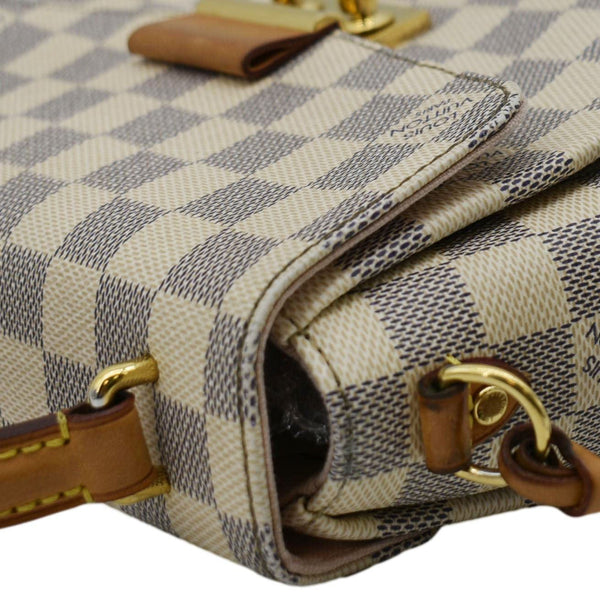 LOUIS VUITTON Croisette Damier Azur Satchel Crossbody Bag White