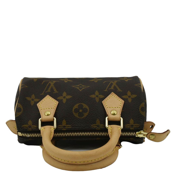 LOUIS VUITTON Mini Speedy HL Monogram Canvas Satchel Bag Brown