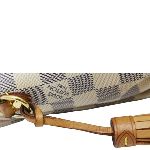 LOUIS VUITTON Croisette Damier Azur Satchel Crossbody Bag White