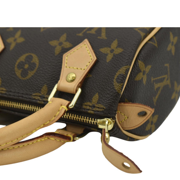 LOUIS VUITTON Mini Speedy HL Monogram Canvas Satchel Bag Brown