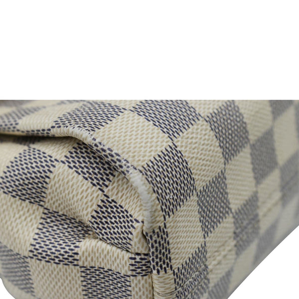 LOUIS VUITTON Croisette Damier Azur Satchel Crossbody Bag White