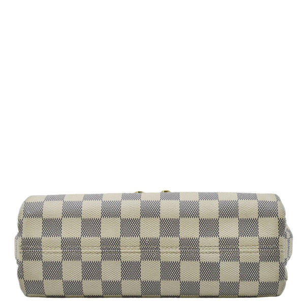 LOUIS VUITTON Croisette Damier Azur Satchel Crossbody Bag White