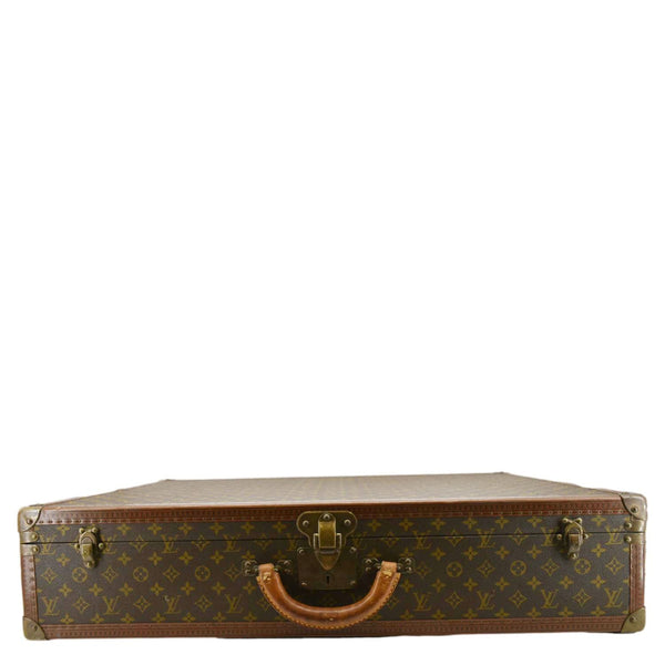 LOUIS VUITTON Bisten Vintage Monogram Canvas Travel Trunk Suitcase Bag Brown