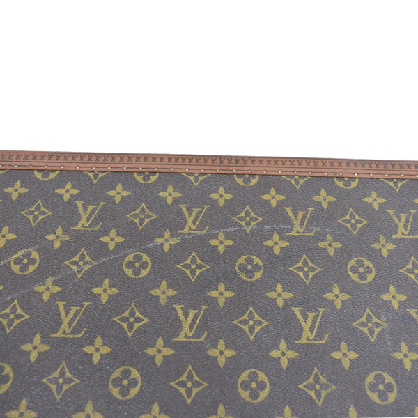 LOUIS VUITTON Bisten Vintage Monogram Canvas Travel Trunk Suitcase Bag Brown