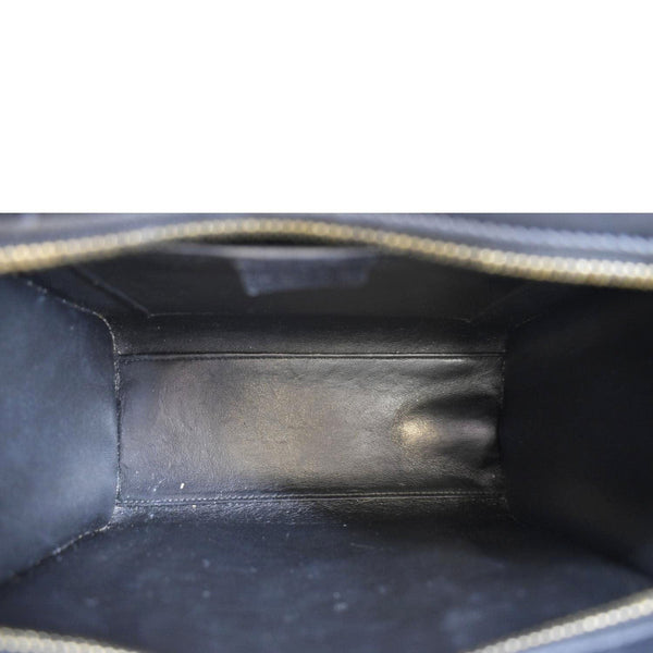 CELINE Luggage Calfskin Leather and Suede Crossbody Bag Tricolor