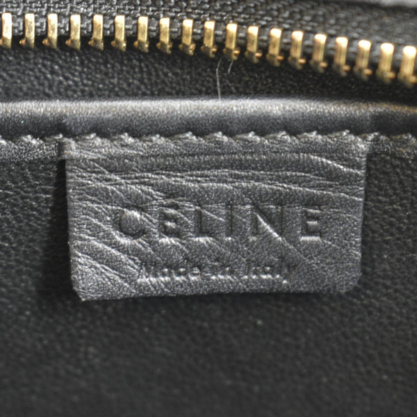 CELINE Luggage Calfskin Leather and Suede Crossbody Bag Tricolor