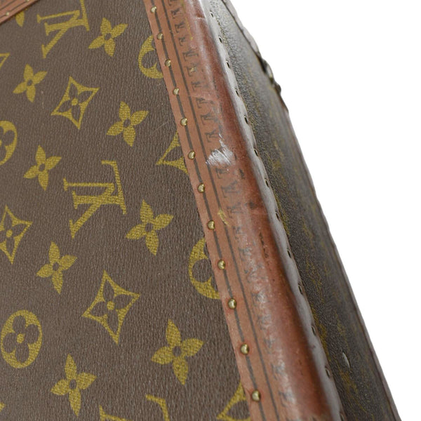 LOUIS VUITTON Bisten Vintage Monogram Canvas Travel Trunk Suitcase Bag Brown