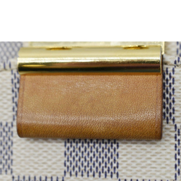 LOUIS VUITTON Croisette Damier Azur Satchel Crossbody Bag White