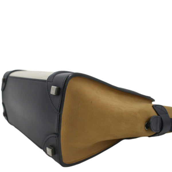 CELINE Micro Luggage Calfskin Leather Tote Bag Tri-Color