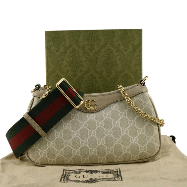 GUCCI Ophidia Small GG Supreme Canvas Hobo Bag Beige 735145