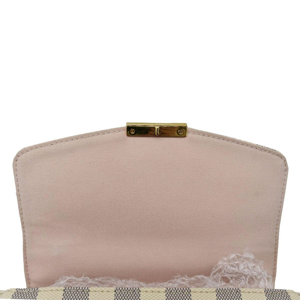 LOUIS VUITTON Croisette Damier Azur Satchel Crossbody Bag White