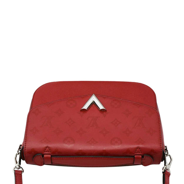 LOUIS VUITTON Very Monogram Leather Messenger Bag Red