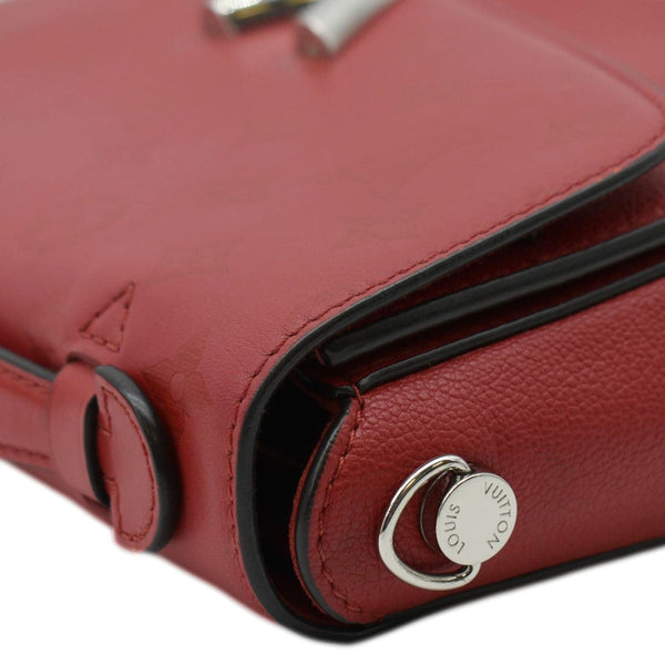 LOUIS VUITTON Very Monogram Leather Messenger Bag Red