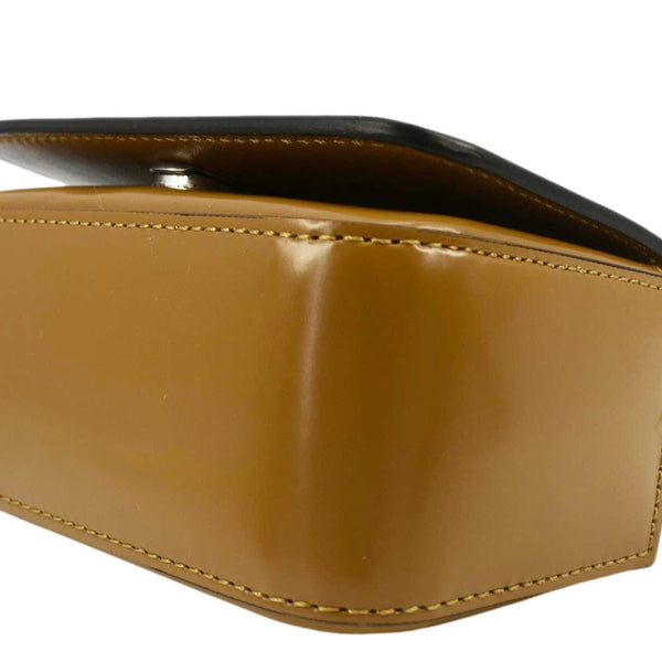 FENDI Nano F Leather Clutch Bag Brown