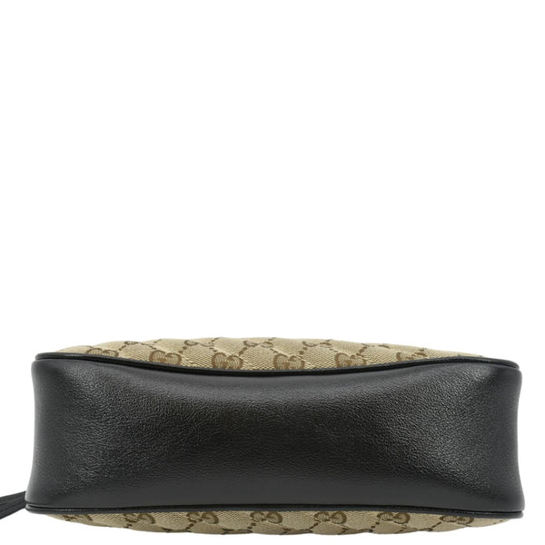 GUCCI Marmont Small Monogram Canvas Crossbody Camera Bag Beige 447632