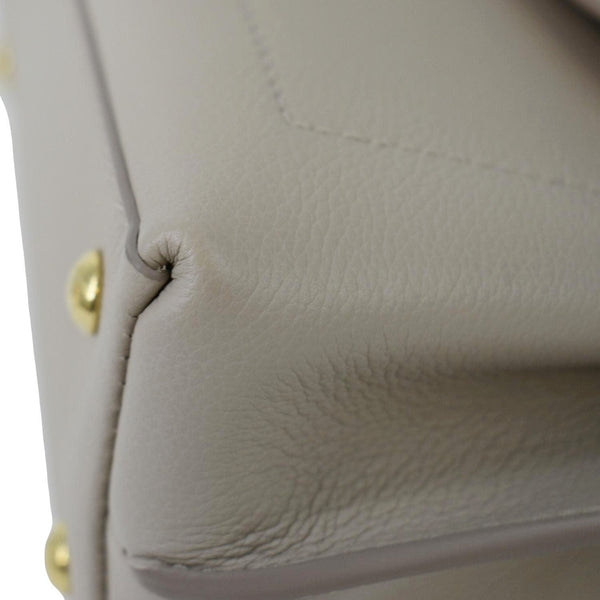 LOUIS VUITTON Mini Lockme Ever Leather Shoulder Bag Greige