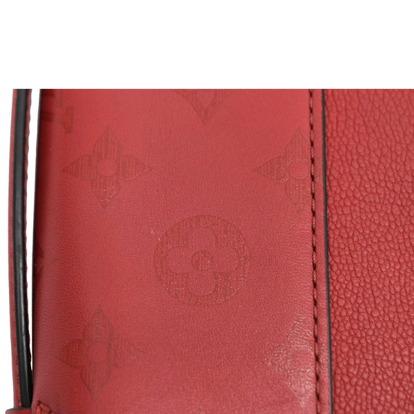 LOUIS VUITTON Very Monogram Leather Messenger Bag Red