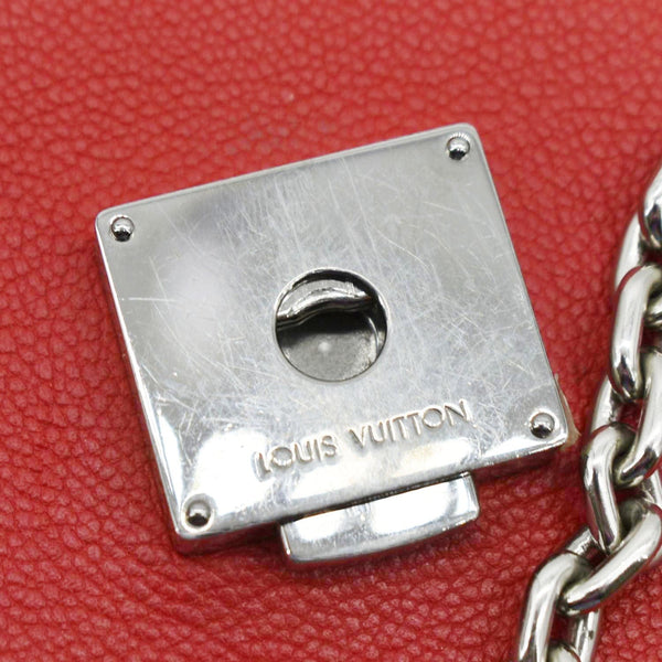 LOUIS VUITTON Very Monogram Leather Messenger Bag Red