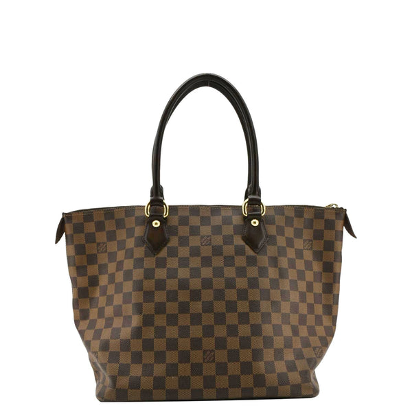 LOUIS VUITTON Saleya MM Damier Ebene Shoulder Bag Brown