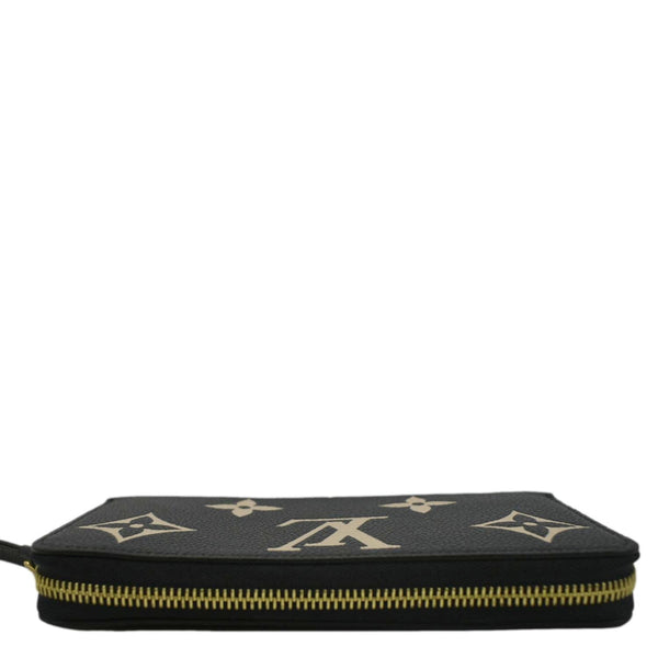 LOUIS VUITTON Bicolor Monogram Empreinte Leather Zippy Wallet Black