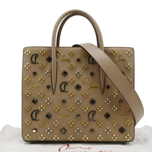 CHRISTIAN LOUBOUTIN Paloma Medium Leather Tote Bag Brown