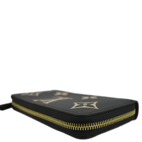 LOUIS VUITTON Bicolor Monogram Empreinte Leather Zippy Wallet Black