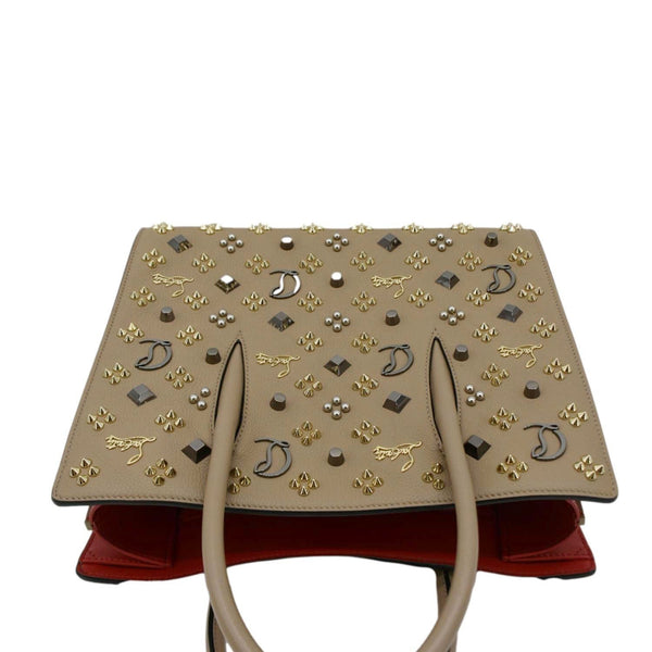 CHRISTIAN LOUBOUTIN Paloma Medium Leather Tote Bag Brown