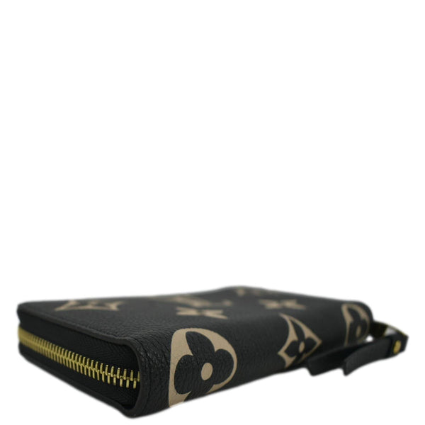 LOUIS VUITTON Bicolor Monogram Empreinte Leather Zippy Wallet Black