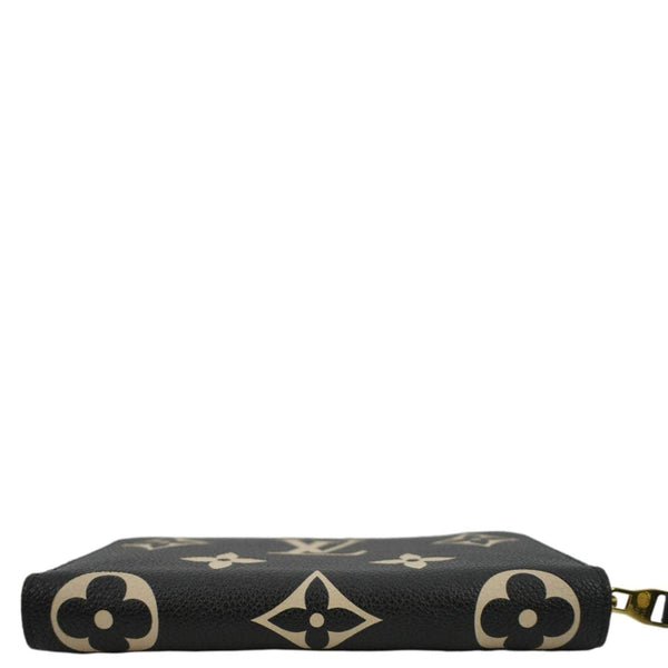 LOUIS VUITTON Bicolor Monogram Empreinte Leather Zippy Wallet Black
