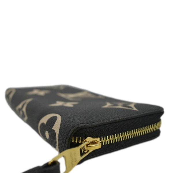LOUIS VUITTON Bicolor Monogram Empreinte Leather Zippy Wallet Black