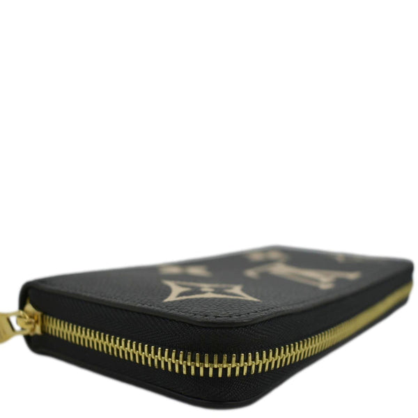 LOUIS VUITTON Bicolor Monogram Empreinte Leather Zippy Wallet Black