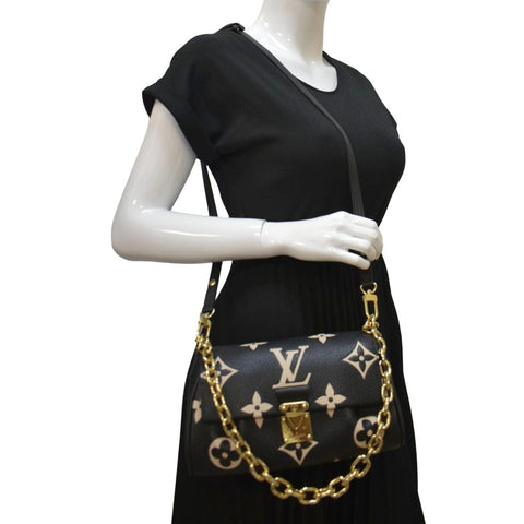LOUIS VUITTON Favorite Bicolor Monogram Empreinte Shoulder Bag Black