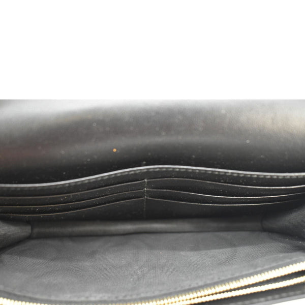 GUCCI GG Matelasse Leather Chain Wallet Shoulder Bag Black 723787