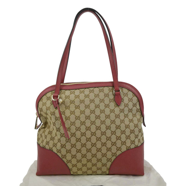 GUCCI Bree Dome GG Canvas Shoulder Bag Beige 449243
