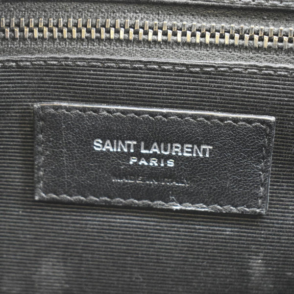 YVES SAINT LAURENT Envelope Mix Matelassé Chain Leather Shoulder Bag Black