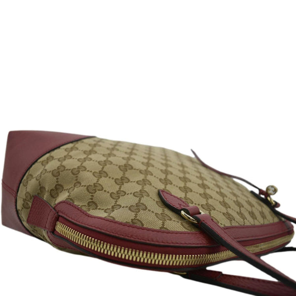 GUCCI Bree Dome GG Canvas Shoulder Bag Beige 449243