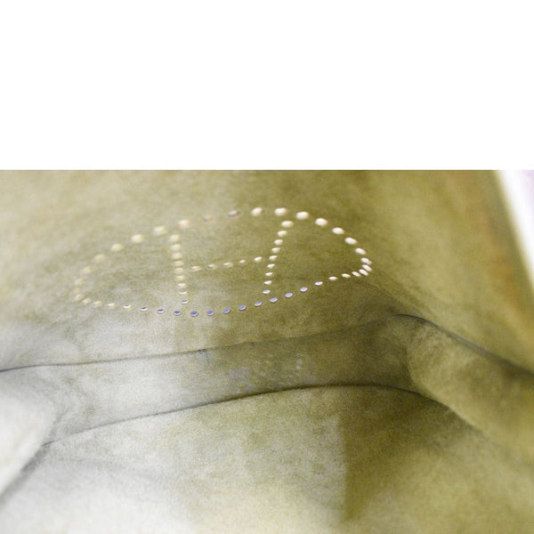 HERMES Evelyne Clemence I GM Leather Crossbody Bag Lime