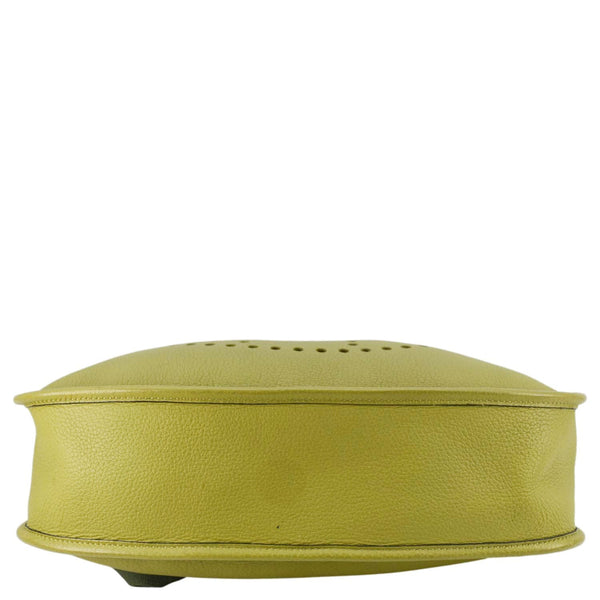 HERMES Evelyne Clemence I GM Leather Crossbody Bag Lime