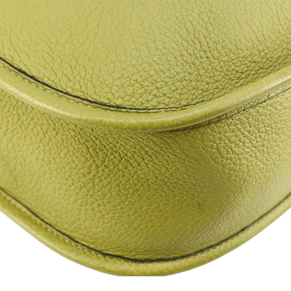 HERMES Evelyne Clemence I GM Leather Crossbody Bag Lime