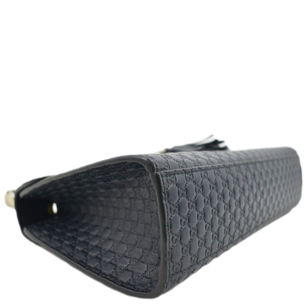 GUCCI Emily Medium GG Leather Chain Shoulder Bag Navy Blue 449635