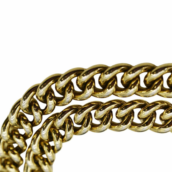 GUCCI Padlock Medium GG Leathrer Chain Shoulder Bag Black 409486