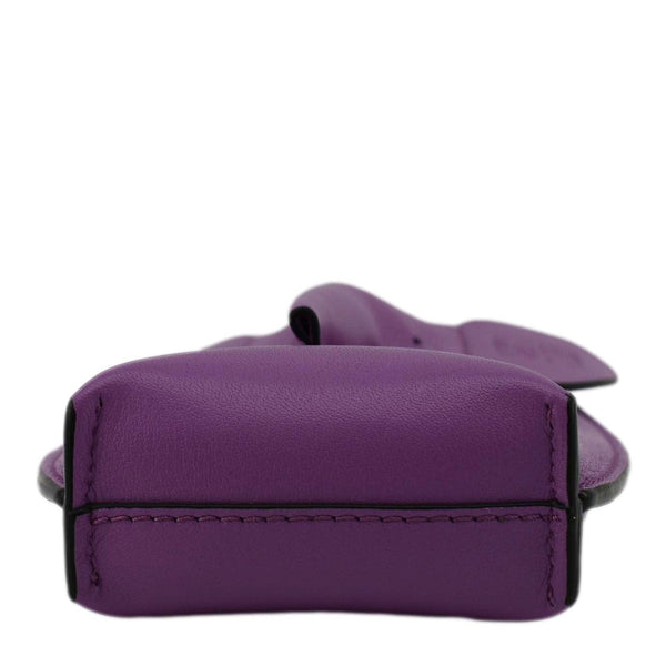 LOEWE Elephant Pocket Pouch Leather Crossbody Bag Purple
