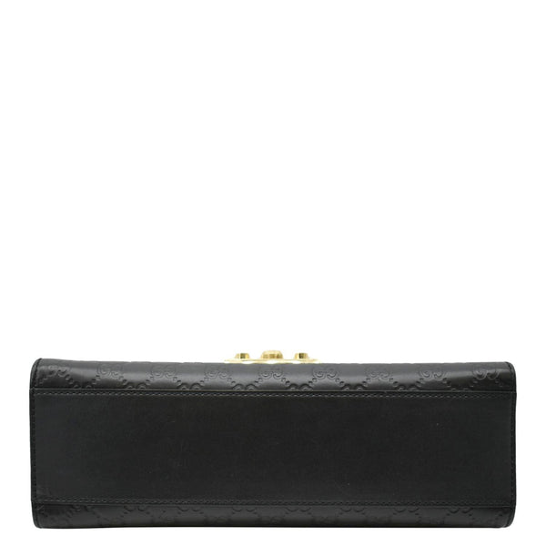 GUCCI Padlock Medium GG Leathrer Chain Shoulder Bag Black 409486