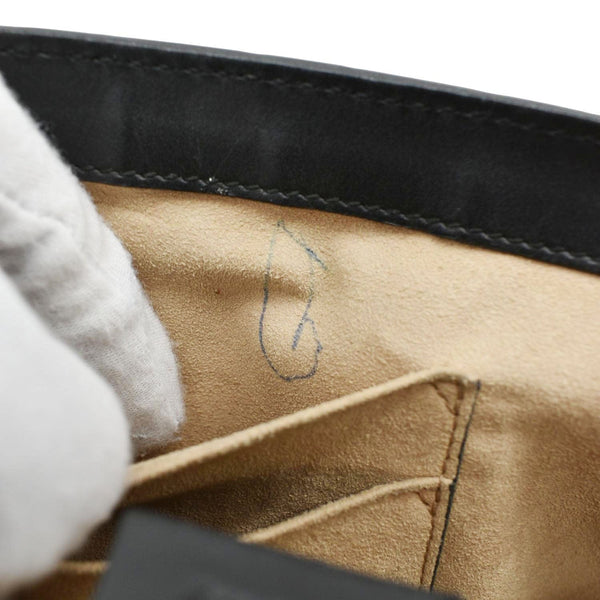 GUCCI Padlock Medium GG Leathrer Chain Shoulder Bag Black 409486