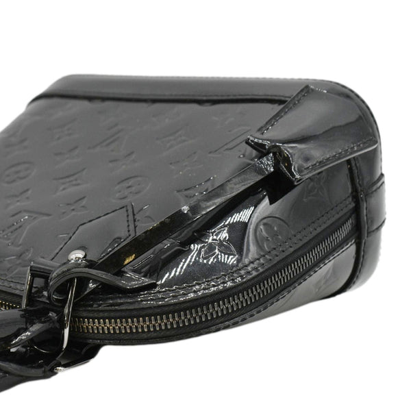 LOUIS VUITTON Alma BB Monogram Vernis Satchel Bag Black
