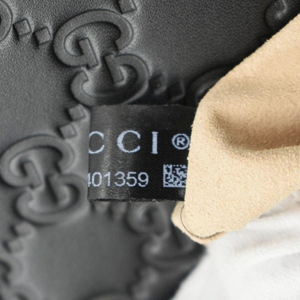 GUCCI Padlock Medium GG Leathrer Chain Shoulder Bag Black 409486