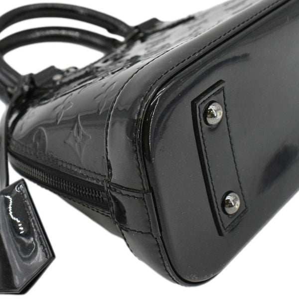 LOUIS VUITTON Alma BB Monogram Vernis Satchel Bag Black
