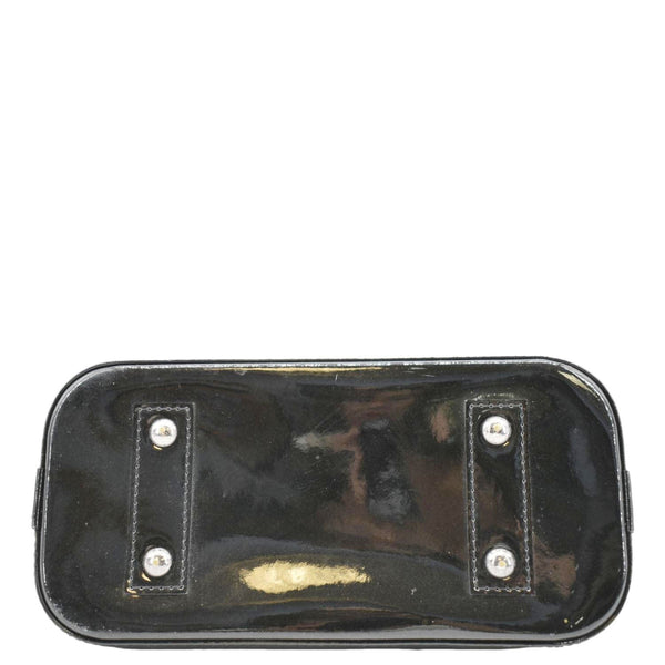 LOUIS VUITTON Alma BB Monogram Vernis Satchel Bag Black
